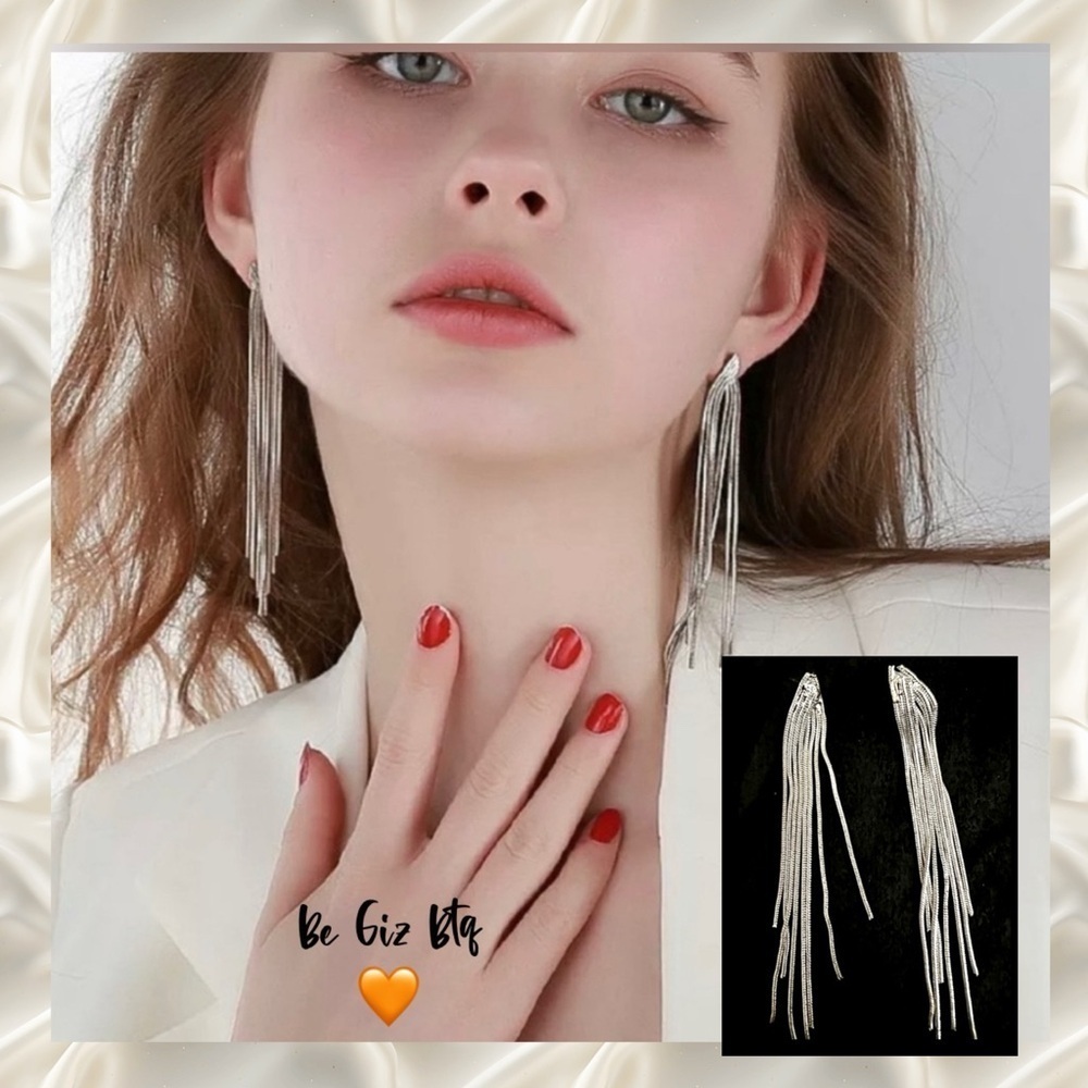 SPARKLY, SEXY & ELEGANT LONG TASSELS EARRINGS TO CALL THE ATTENTION OF EVERYONE
